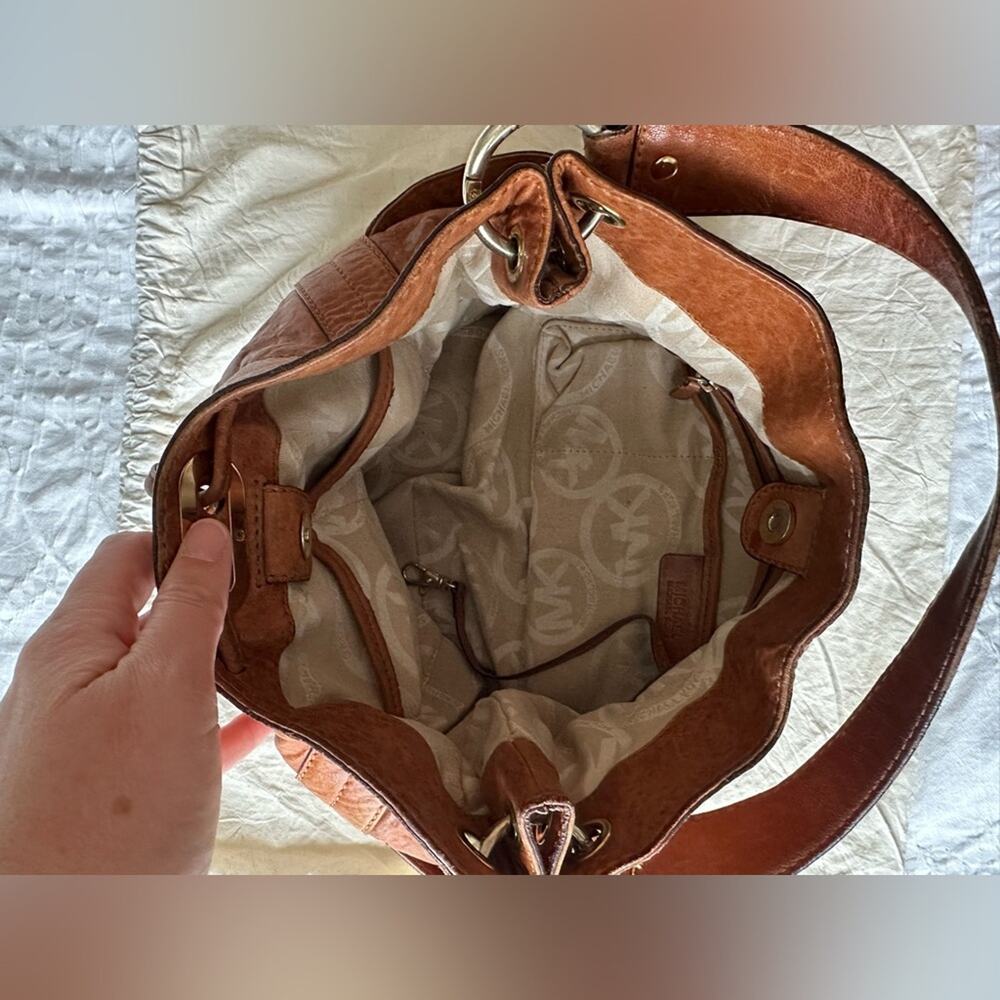 Michael kors brown leather satchel handbag - Picture 9 of 13